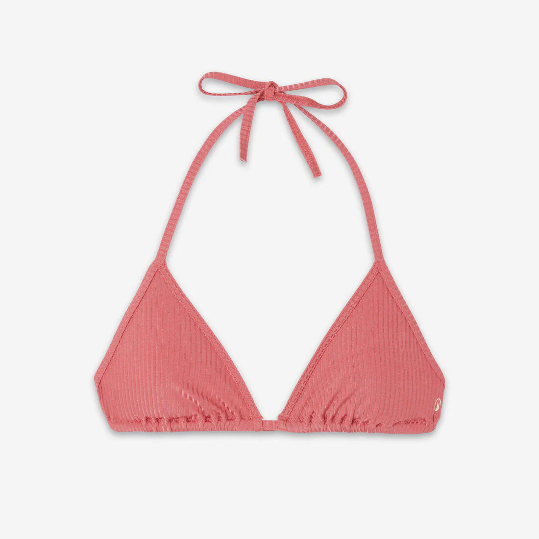 Top de bikini de natación con diseño de triángulos rosa para mujer Mae - Image 11