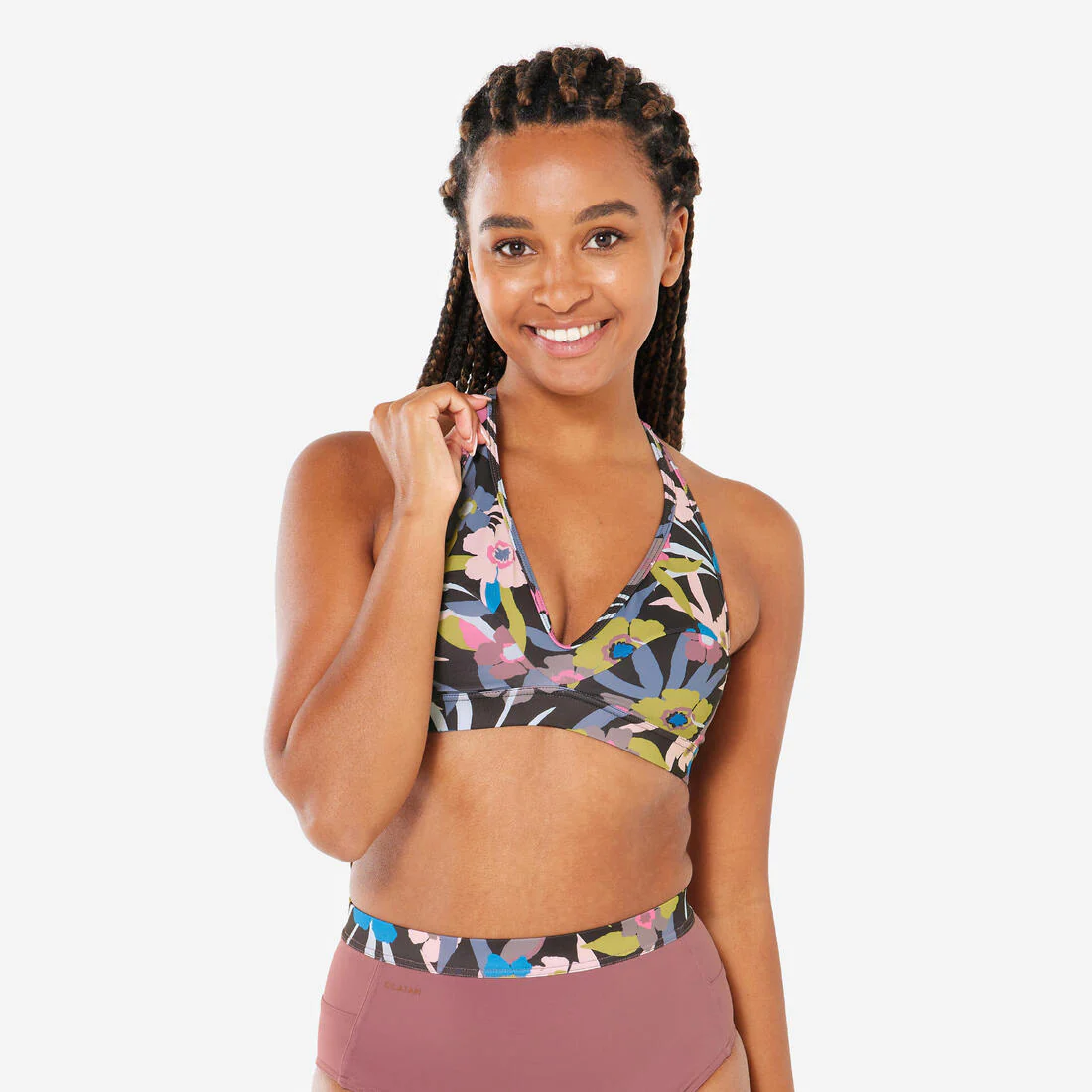 Top de bikini de surf azul para mujer Ana Palmer