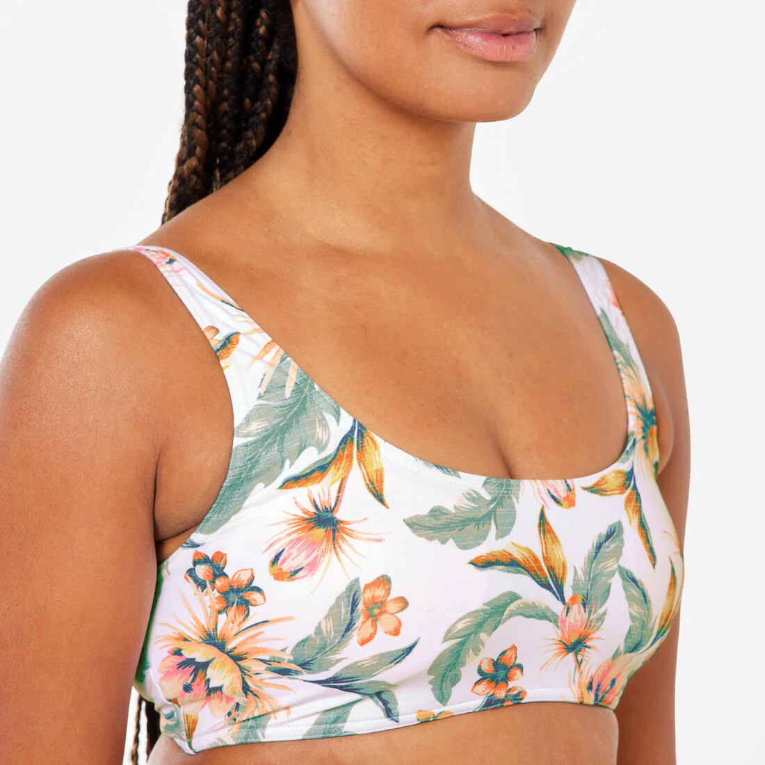 Top de bikini de surf caqui para mujer Aurely Paisley - Image 13