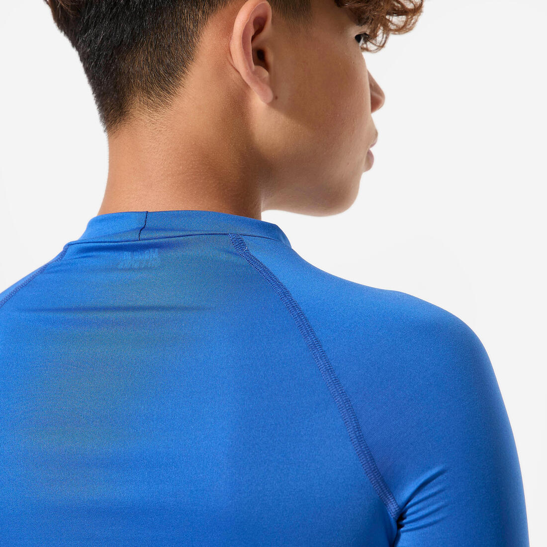 Top de surf anti-UV de manga larga azul para niños 100 - Image 5