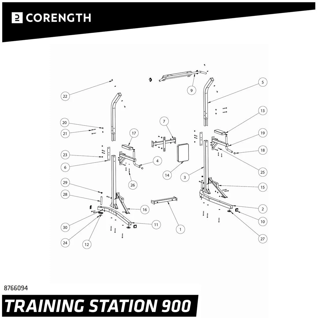 Kit de tornillos para silla romana Training Station 900 - Image 3