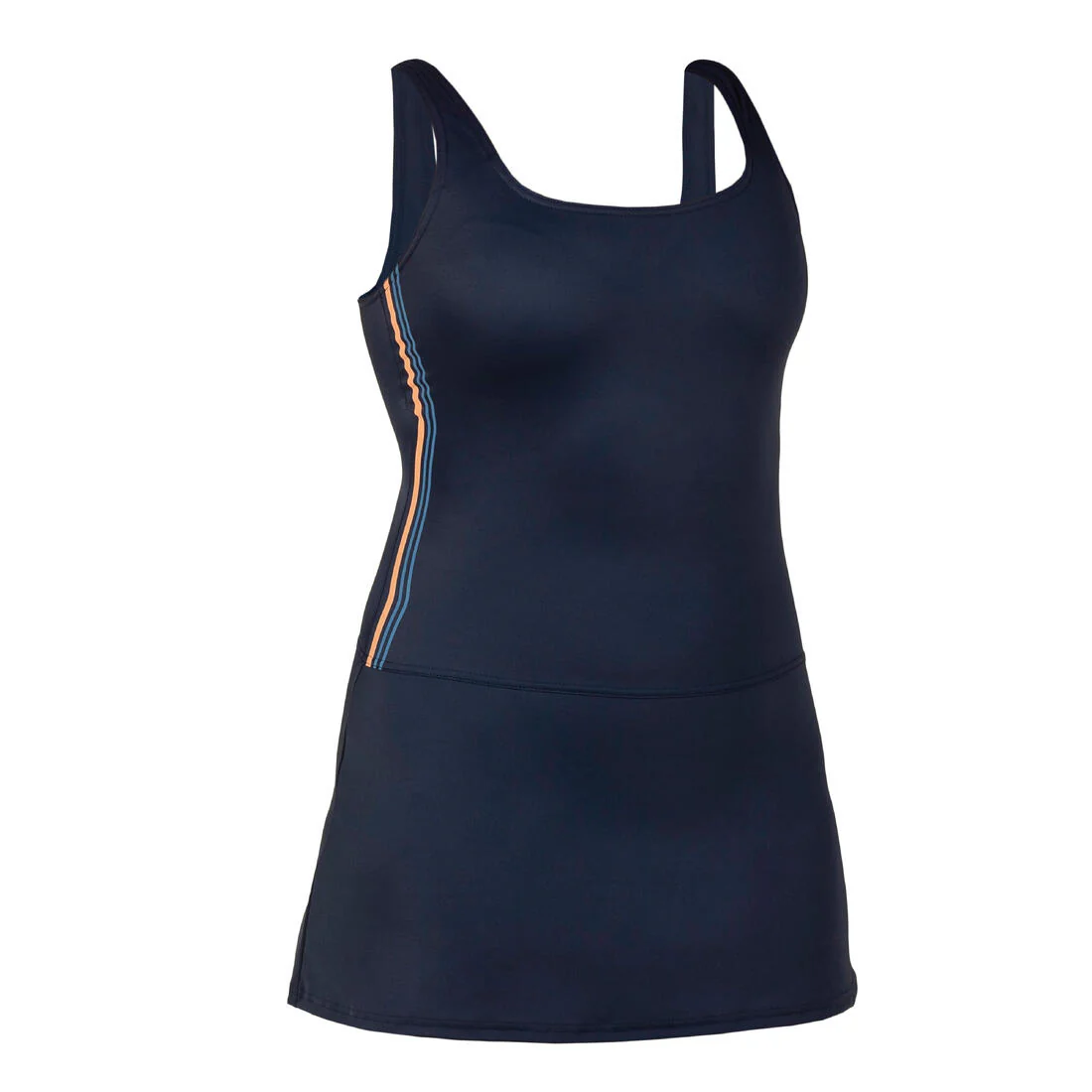 Traje de baño con faldita y bandas azul marino para mujer Heva - Image 7