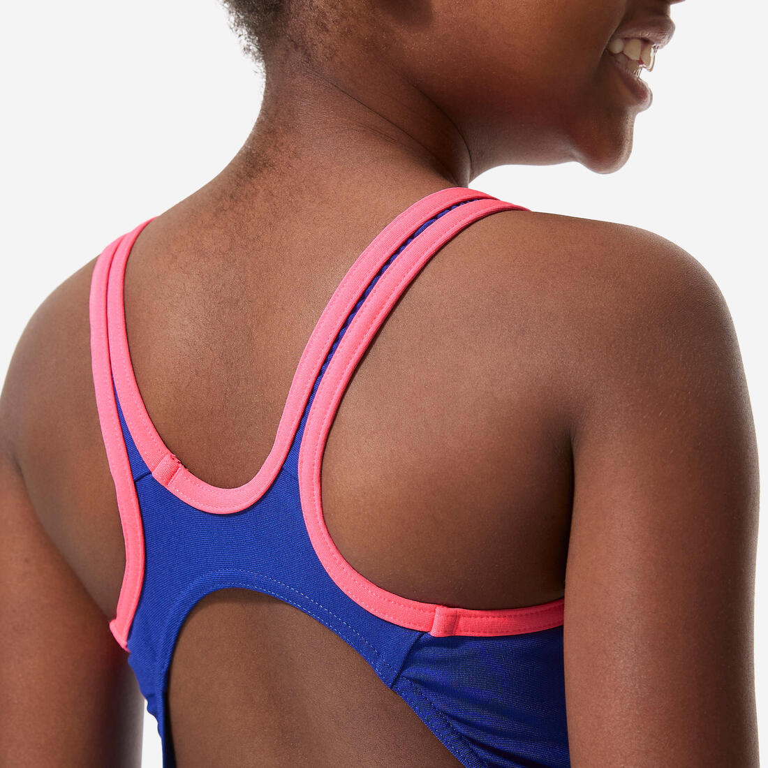 Traje de baño de natación azul oscuro para niña y adolescente 500 Olga - Image 11