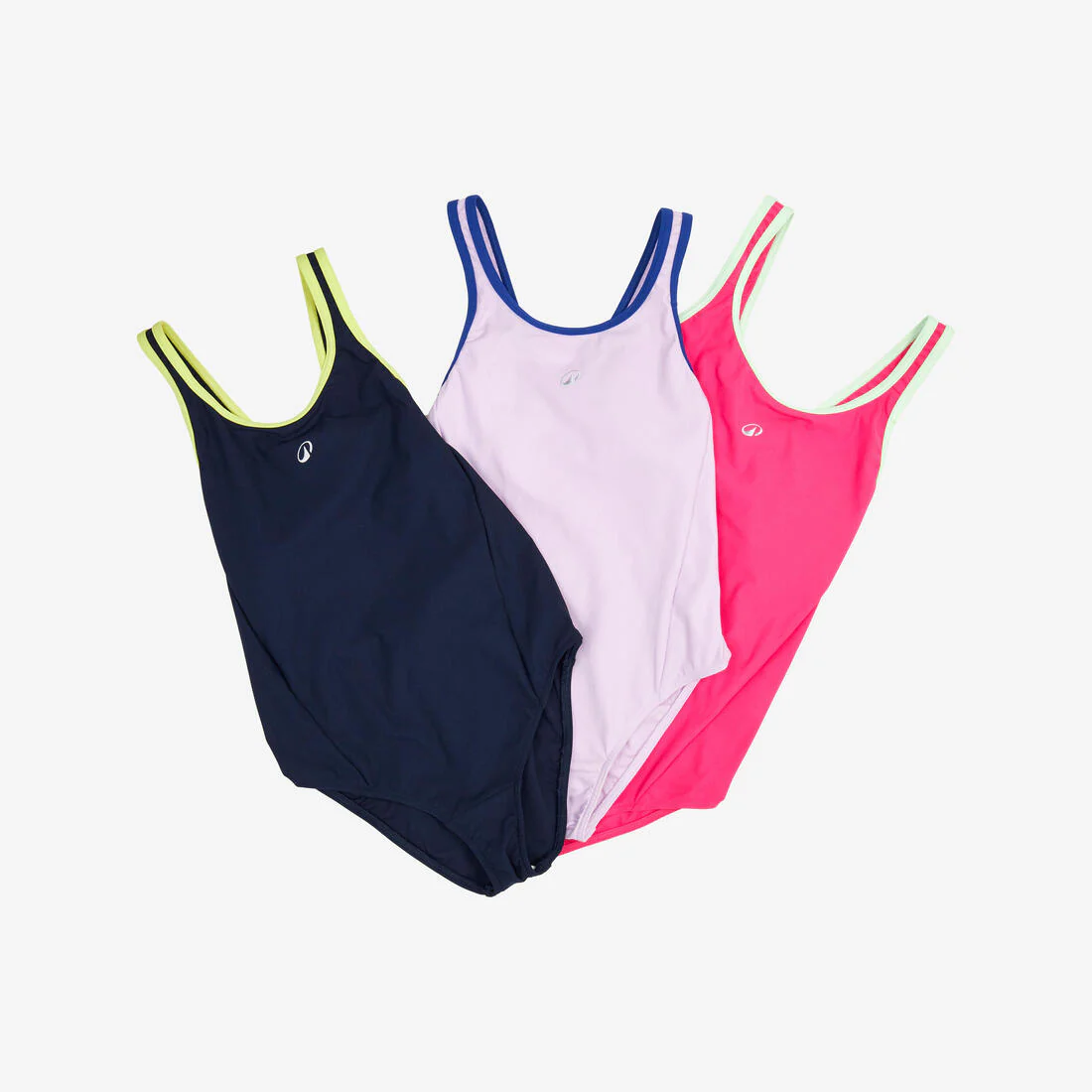 Traje de baño de natación azul oscuro para niña y adolescente 500 Olga - Image 7