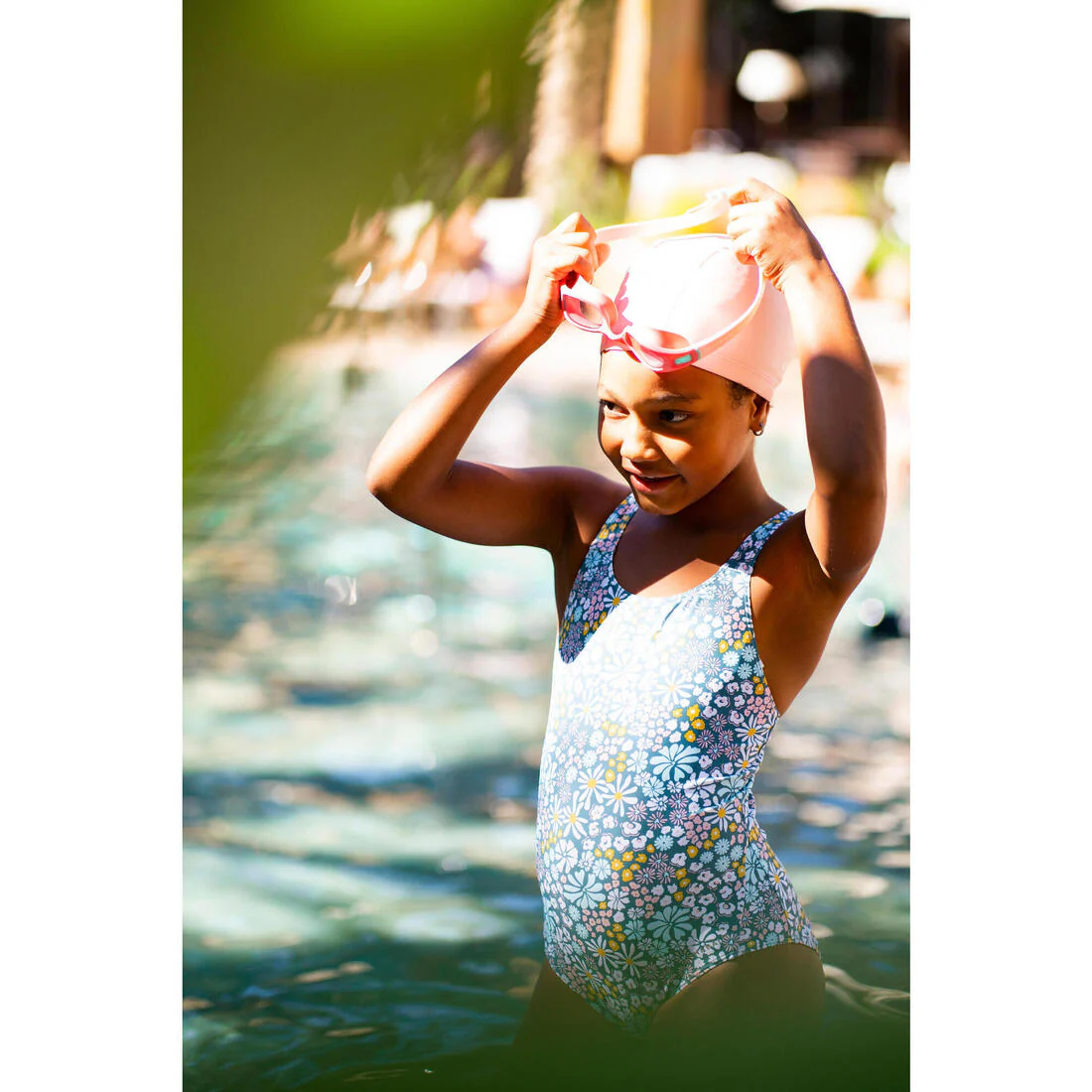 Traje de baño de natación caqui para niña Vega Pantaï - Image 11