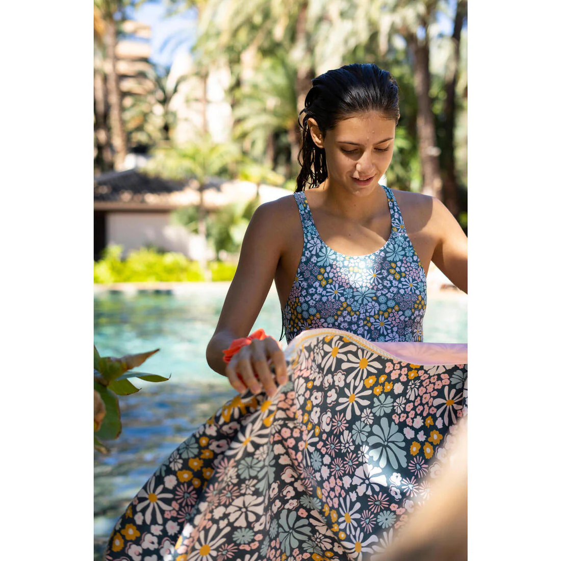 Traje de baño de natación caqui para niña Vega Pantaï - Image 13