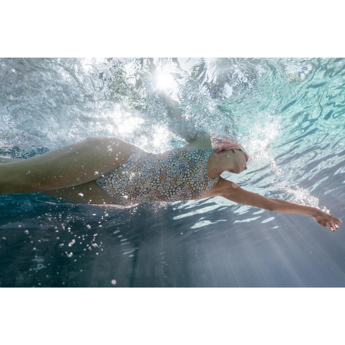 Traje de baño de natación caqui para niña Vega Pantaï - Image 19