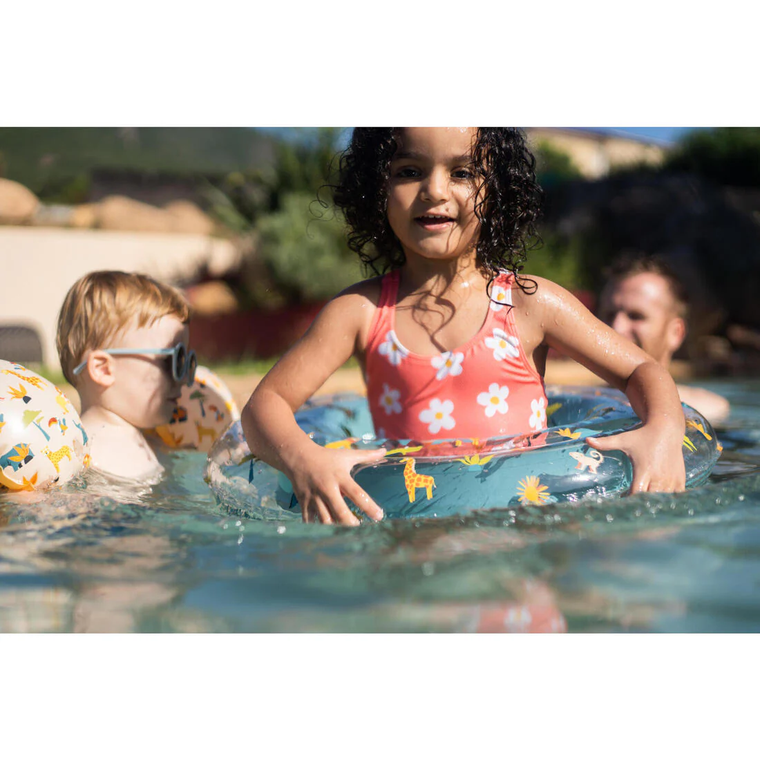 Traje de baño de natación coral con estampado de flores para bebé/niña - Image 11