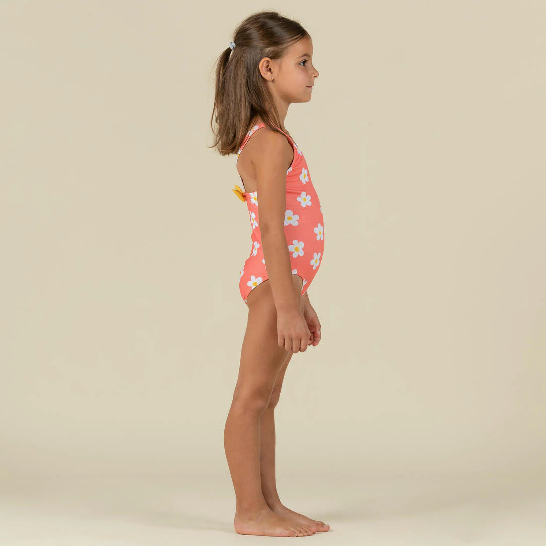 Traje de baño de natación coral con estampado de flores para bebé/niña - Image 3