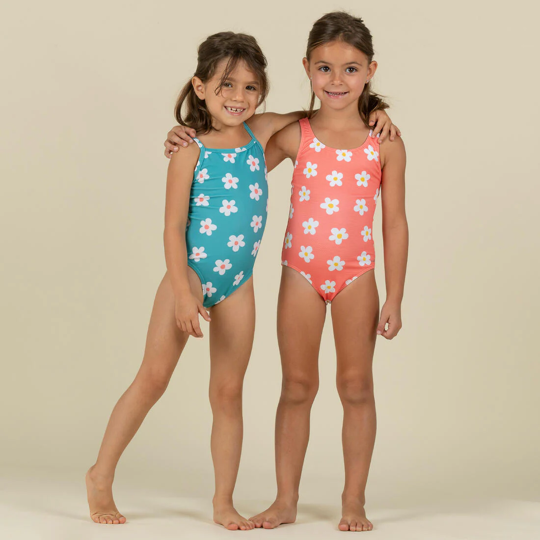 Traje de baño de natación coral con estampado de flores para bebé/niña - Image 5