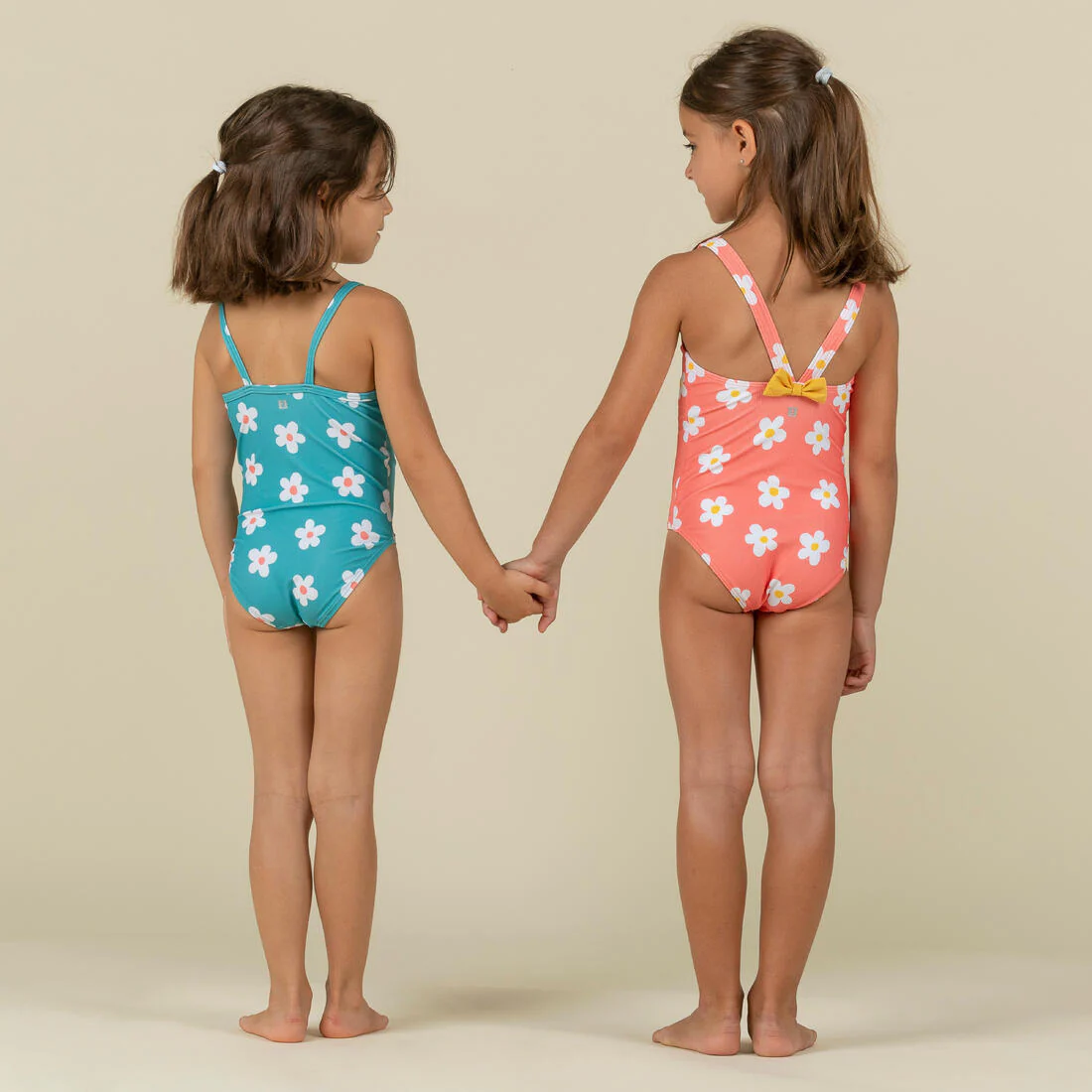 Traje de baño de natación coral con estampado de flores para bebé/niña - Image 7