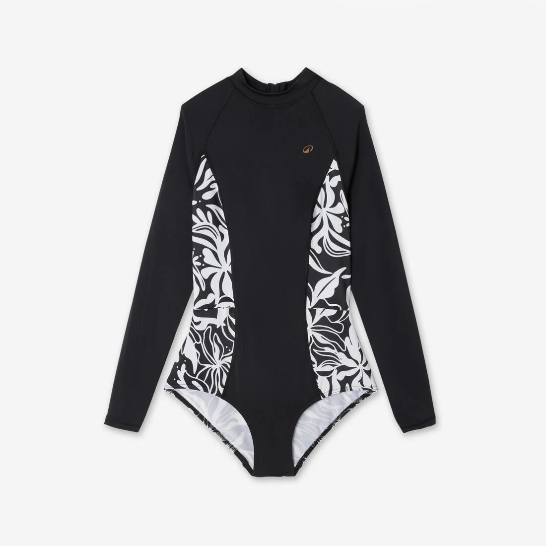 Traje de baño de natación de manga larga negro con blanco para mujer Dani - Image 6