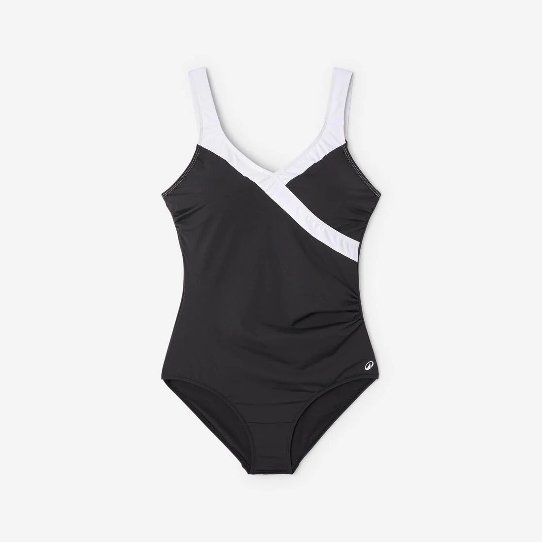 Traje de baño de natación negro con blanco para mujer Claris - Image 8