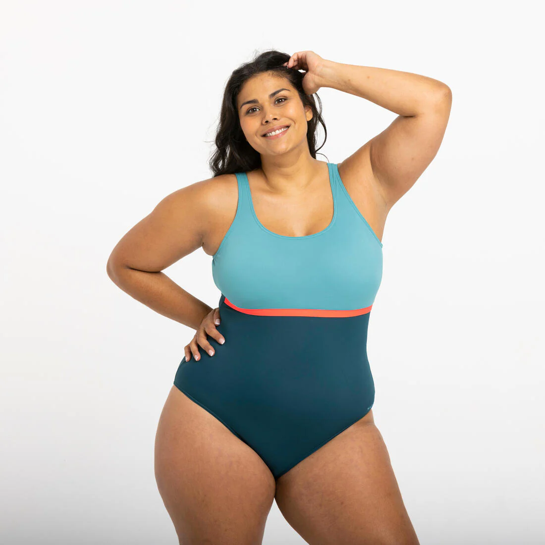 Traje de baño de natación negro con coral para mujer Heva Li - Image 10