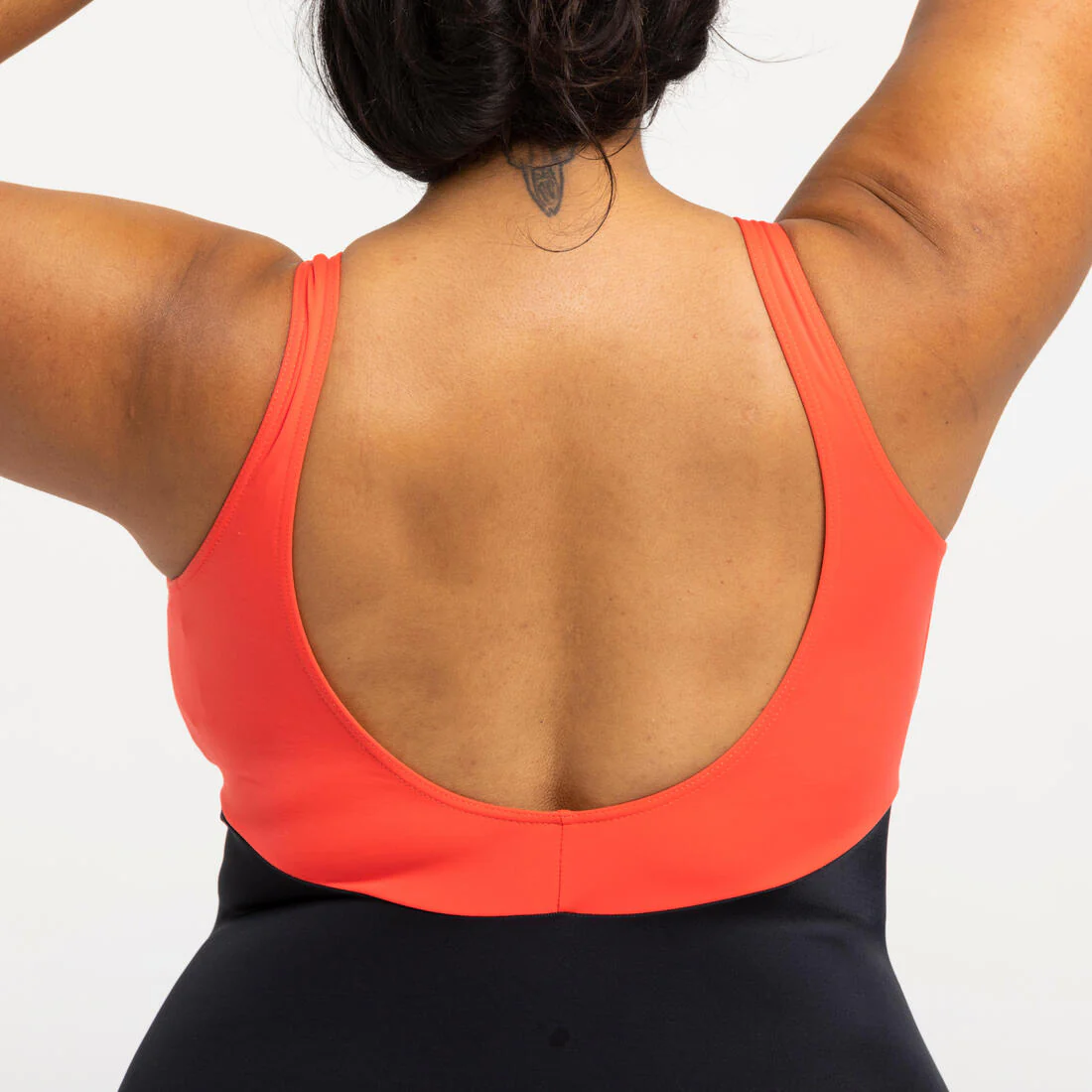 Traje de baño de natación negro con coral para mujer Heva Li - Image 11