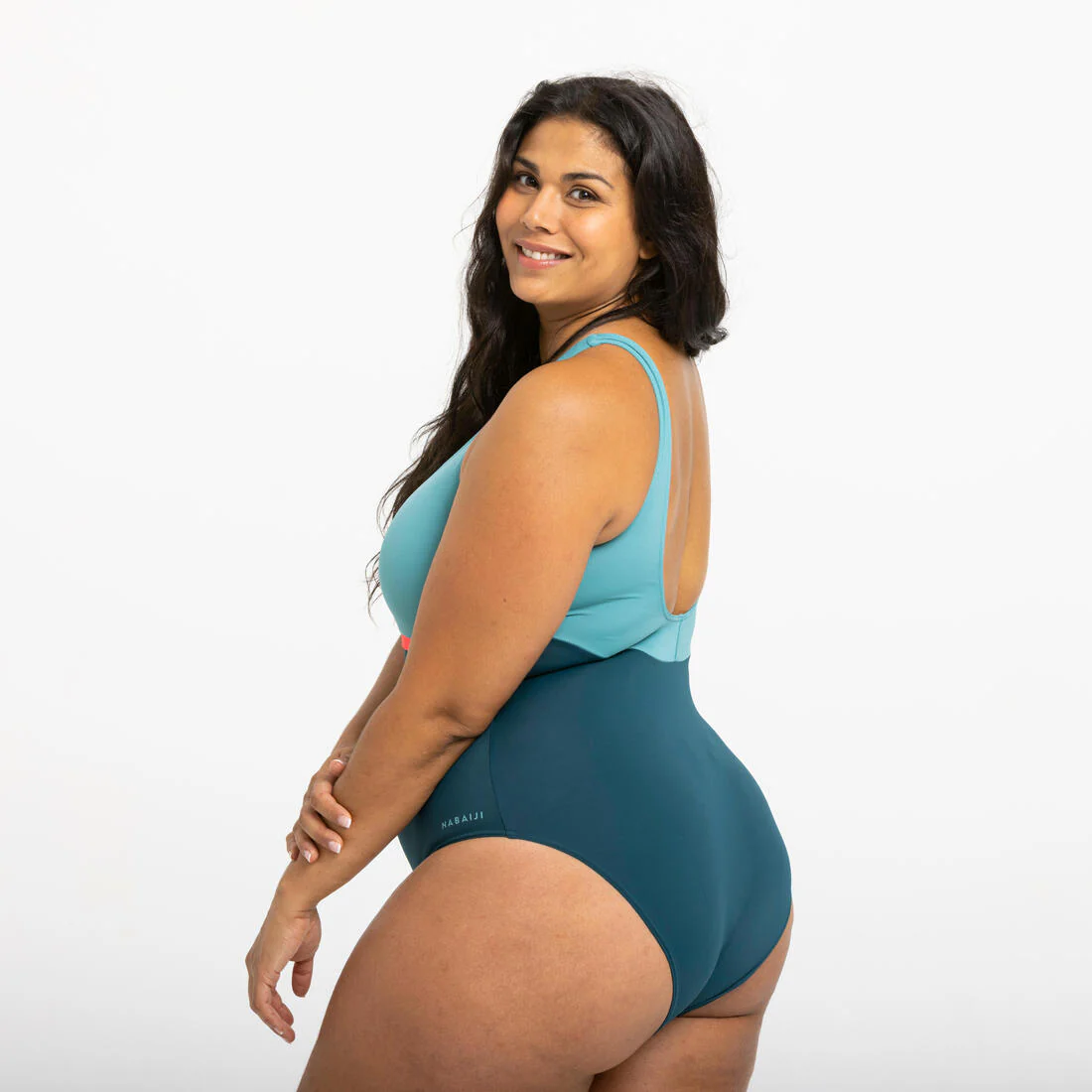 Traje de baño de natación negro con coral para mujer Heva Li - Image 12