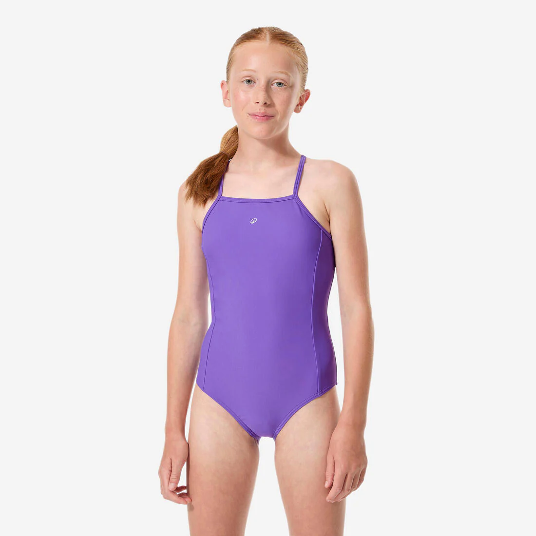 Traje de baño de natación negro con oro para niña 500 Kamily - Image 2