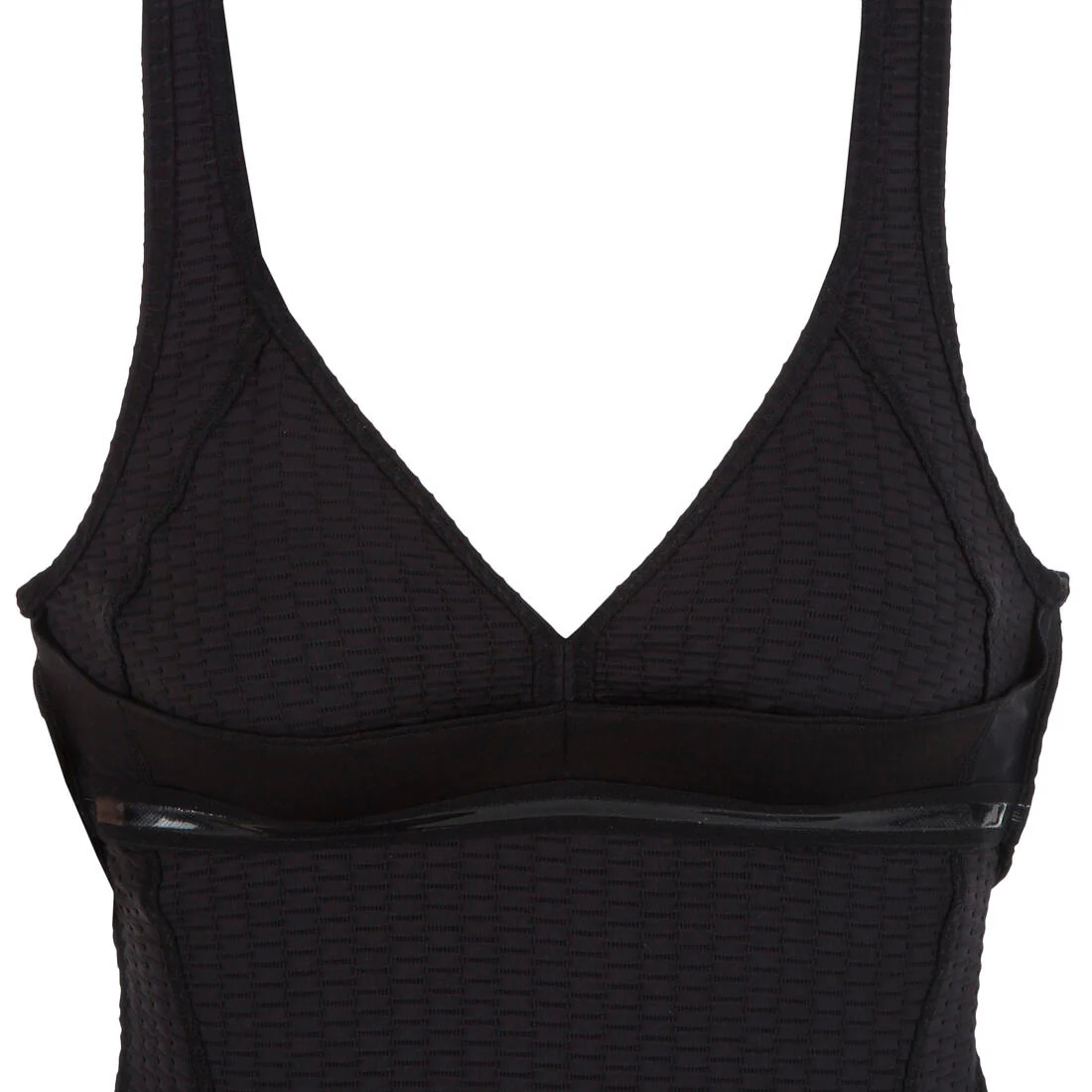 Traje de baño de natación negro gofrado para mujer Kaipearl New - Image 5