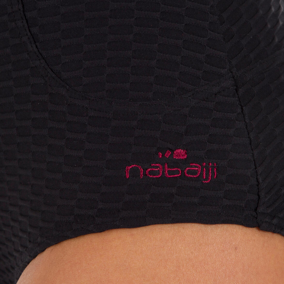 Traje de baño de natación negro gofrado para mujer Kaipearl New - Image 9