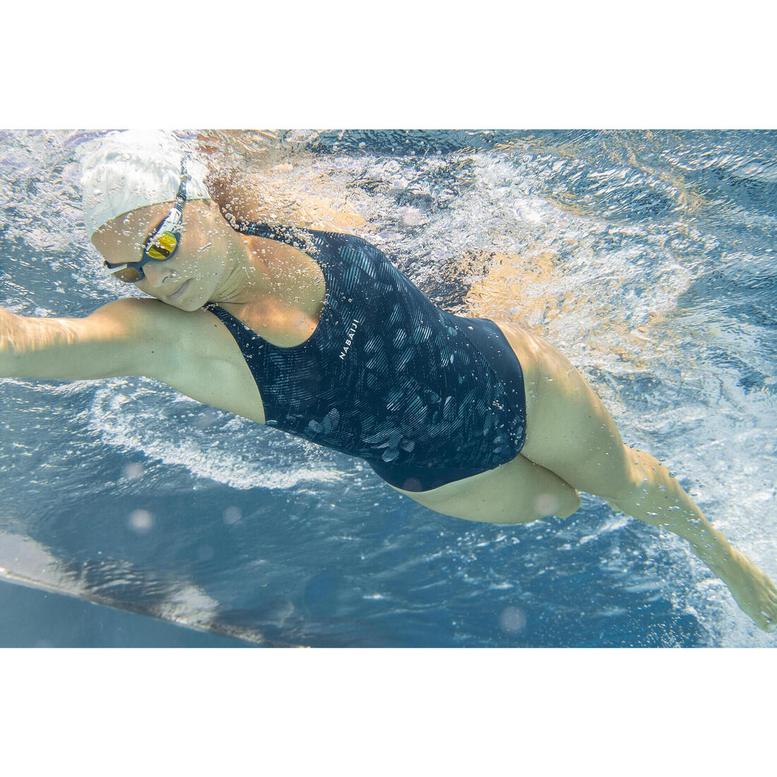 Traje de baño de natación petróleo para mujer Kamiye Fili - Image 6