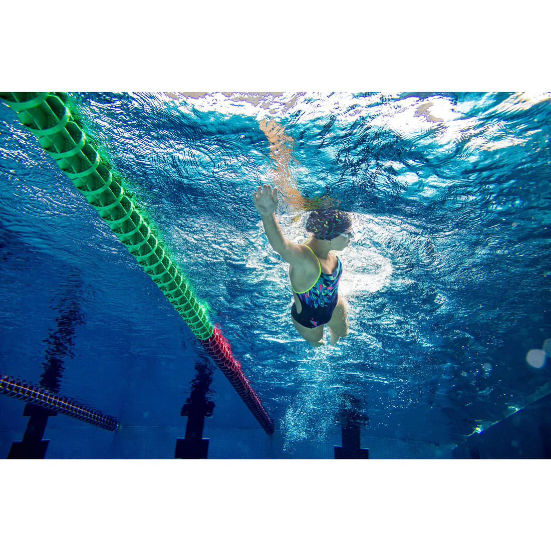 Traje de baño de natación resistente al cloro azul para niña y adolescente Lexa - Image 8