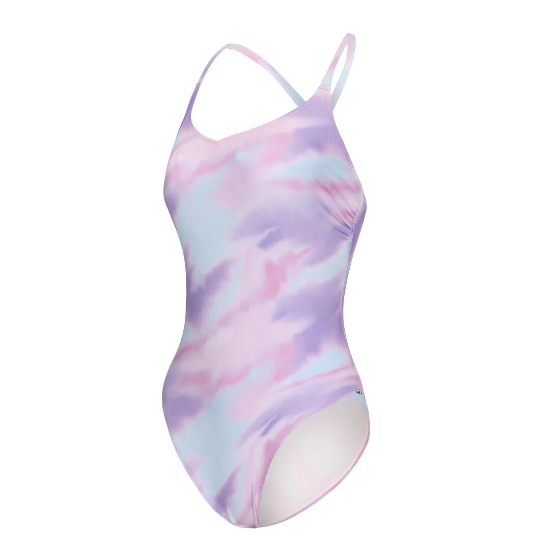 Traje de baño de natación rojo para mujer 100 Lila Poly - Image 3