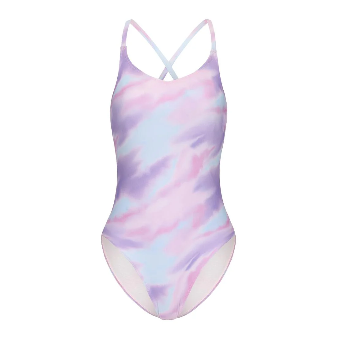 Traje de baño de natación rojo para mujer 100 Lila Poly - Image 4