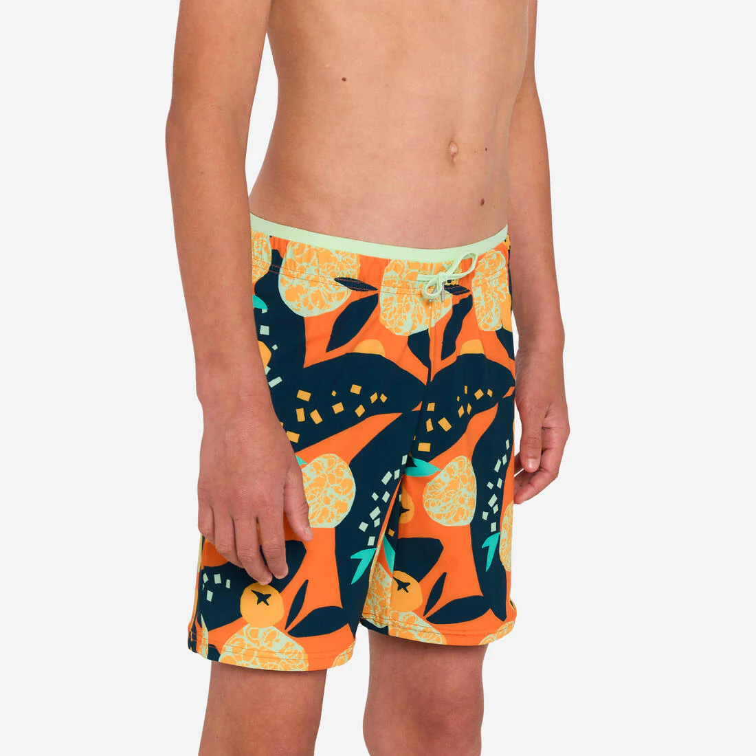 Traje de baño de natación tipo bermuda naranja para niño 100 Hotu - Image 10