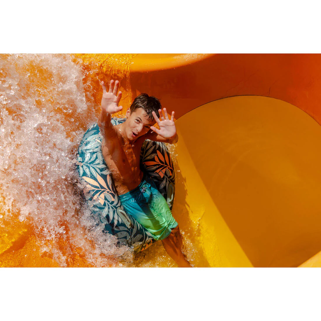 Traje de baño de natación tipo bermuda naranja para niño 100 Hotu - Image 20