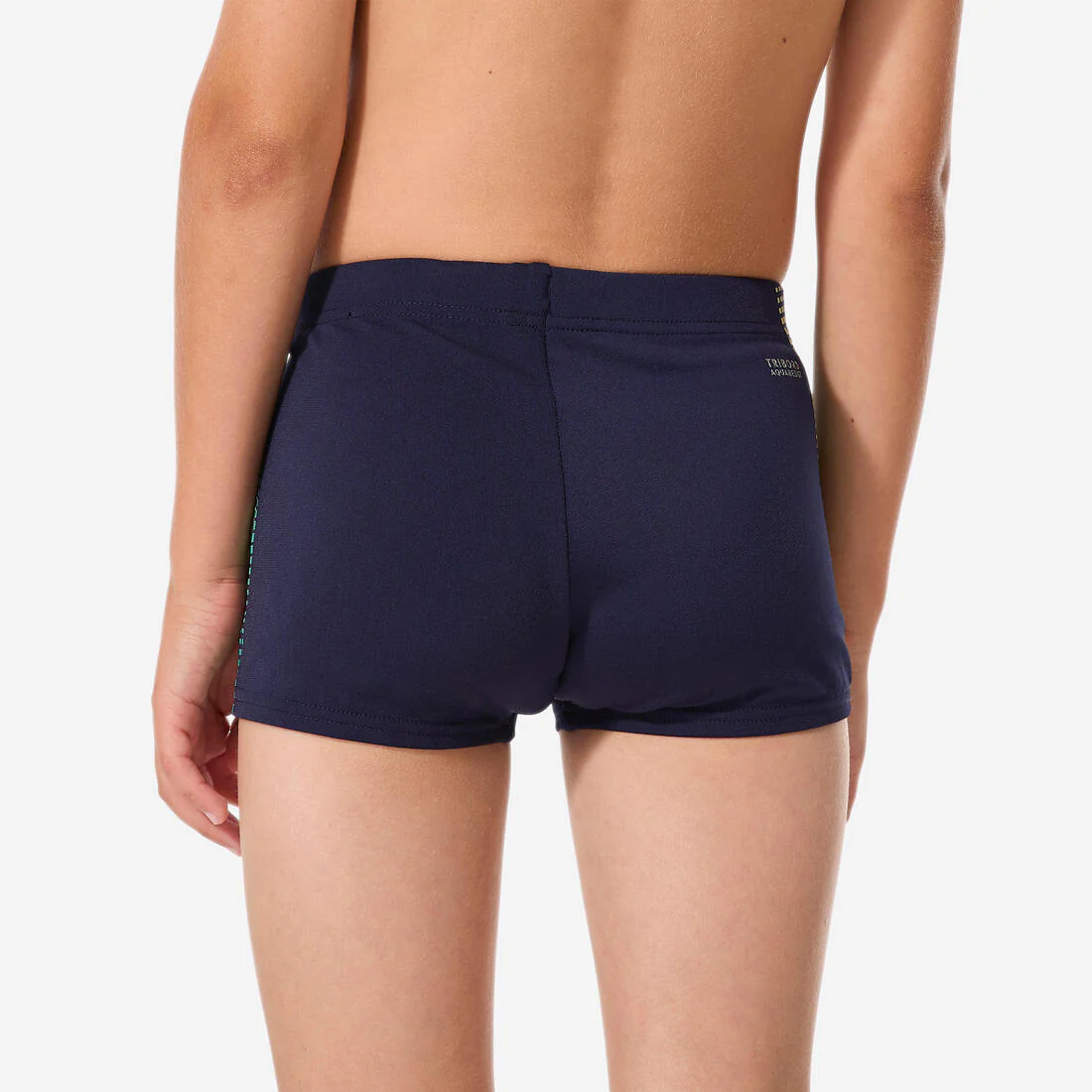 Traje de baño de natación tipo bóxer azul con amarillo para niño Fiti - Image 4
