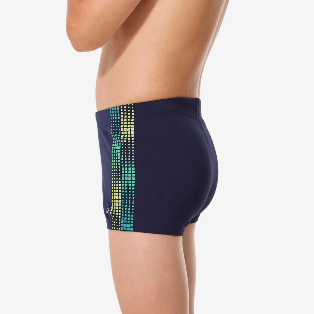 Traje de baño de natación tipo bóxer azul con amarillo para niño Fiti - Image 5