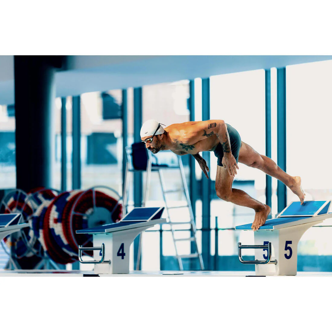 Traje de baño de natación tipo bóxer largo para hombre Yoko - Image 18