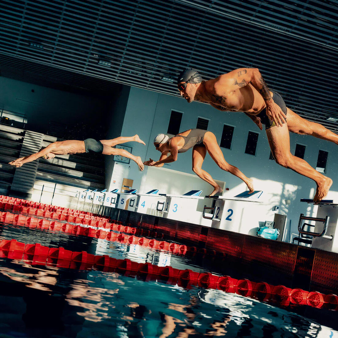 Traje de baño de natación tipo bóxer largo para hombre Yoko - Image 4
