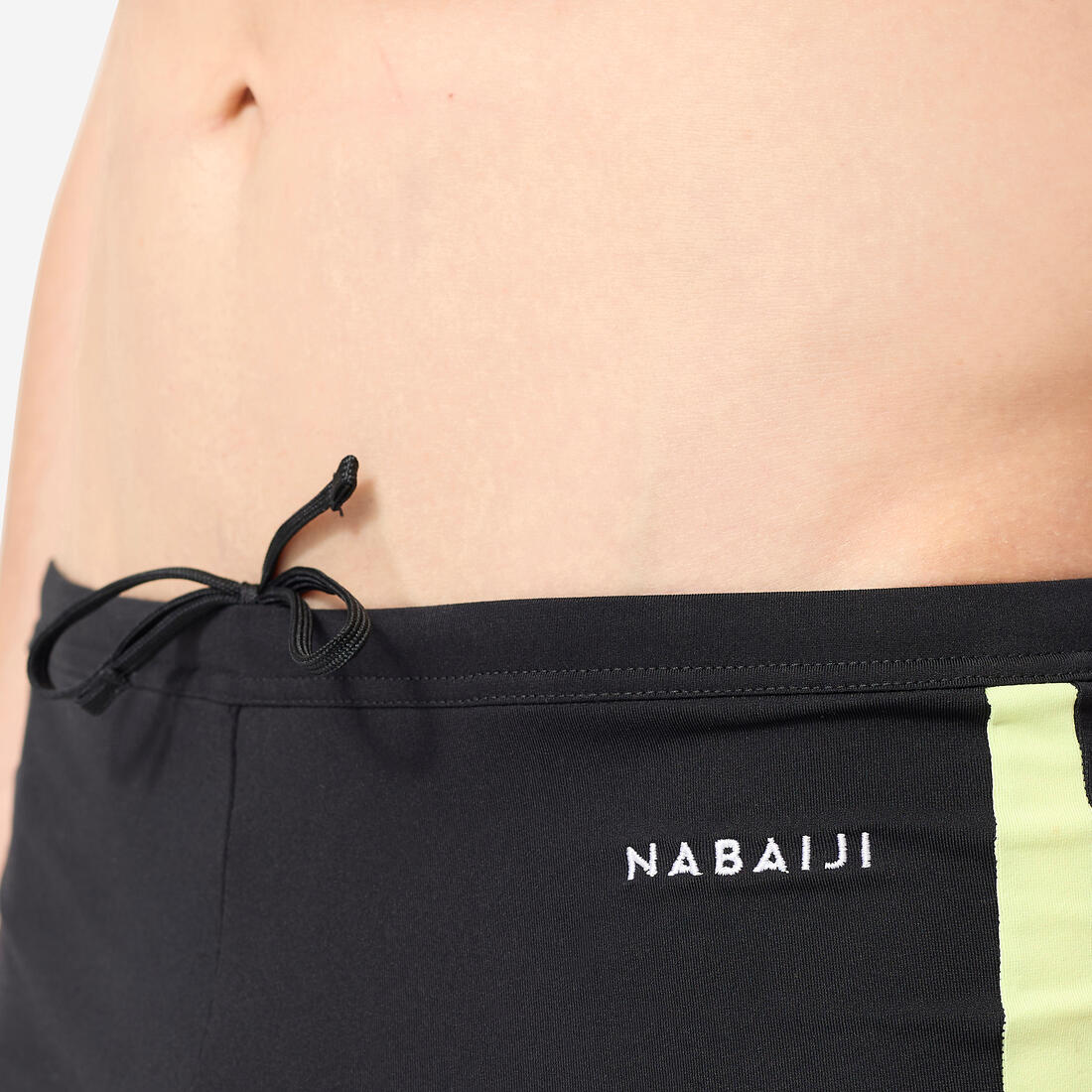 Traje de baño de natación tipo bóxer negro con amarillo para hombre Negombo - Image 6