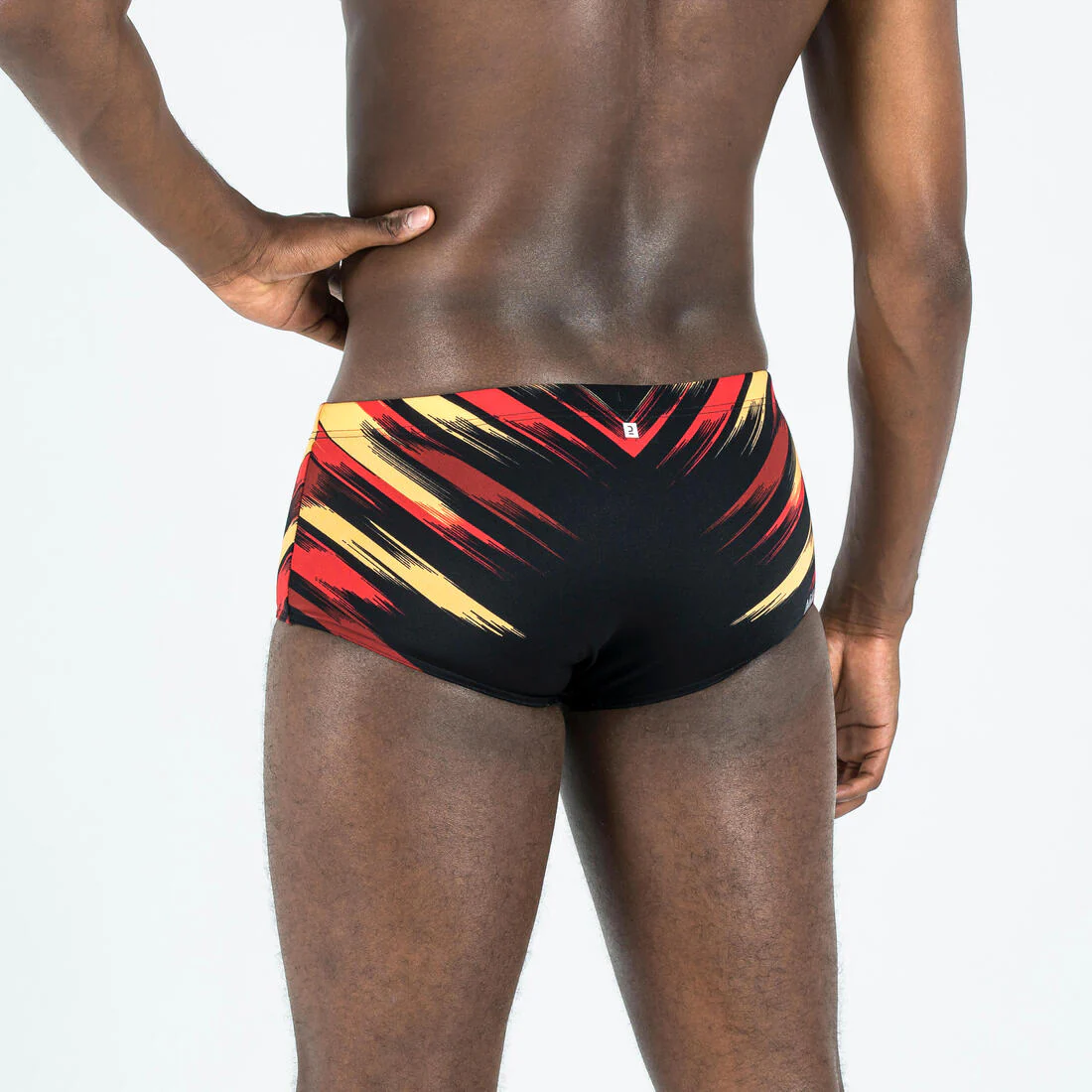 Traje de baño de natación tipo calzón negro con rojo para hombre 900 Blast - Image 3