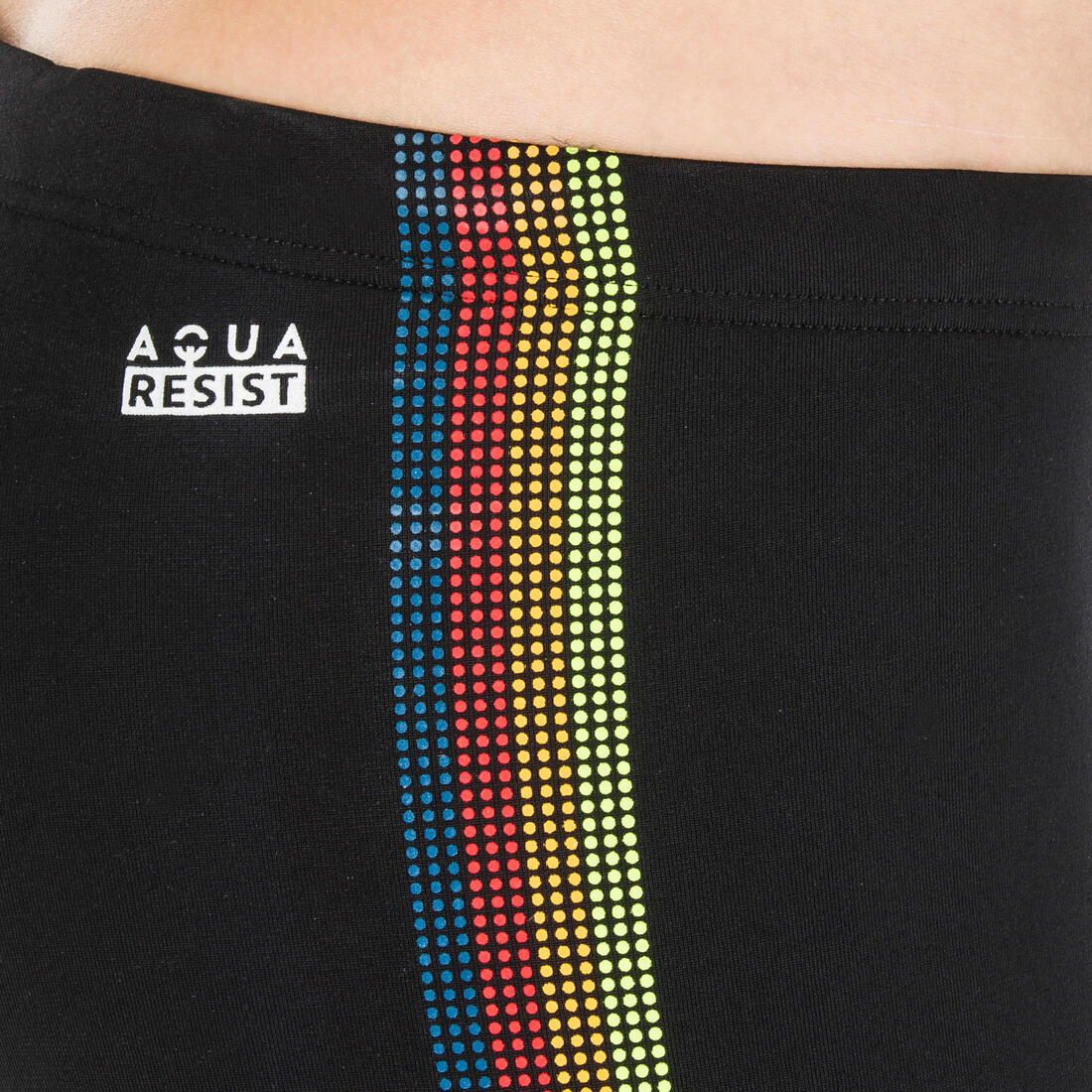 Traje de baño de natación tipo jammer negro con - Image 14