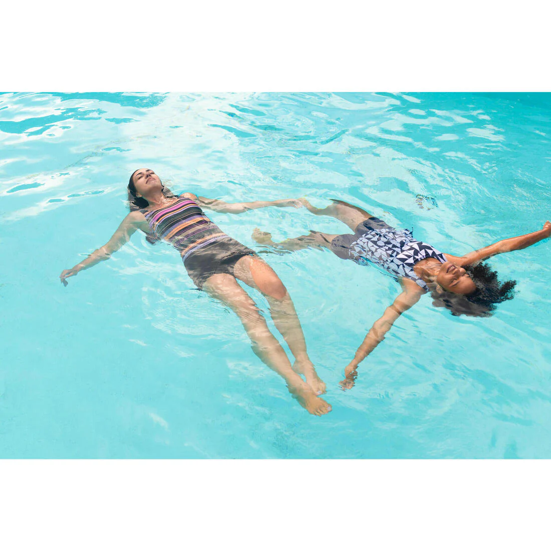 Traje de baño de natación tipo short azul marino para mujer Dova - Image 16