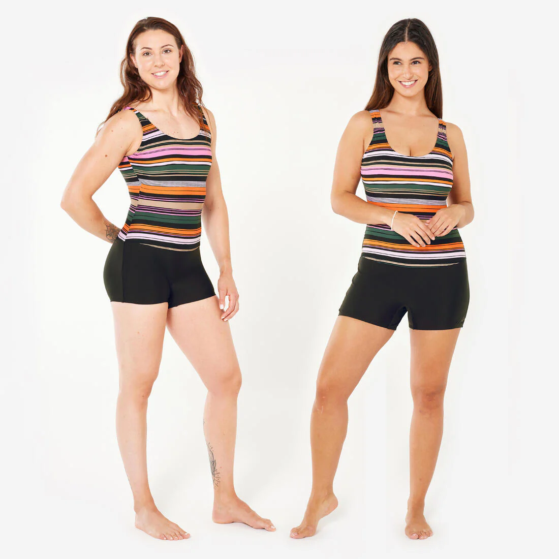 Traje de baño de natación tipo short azul marino para mujer Dova - Image 4