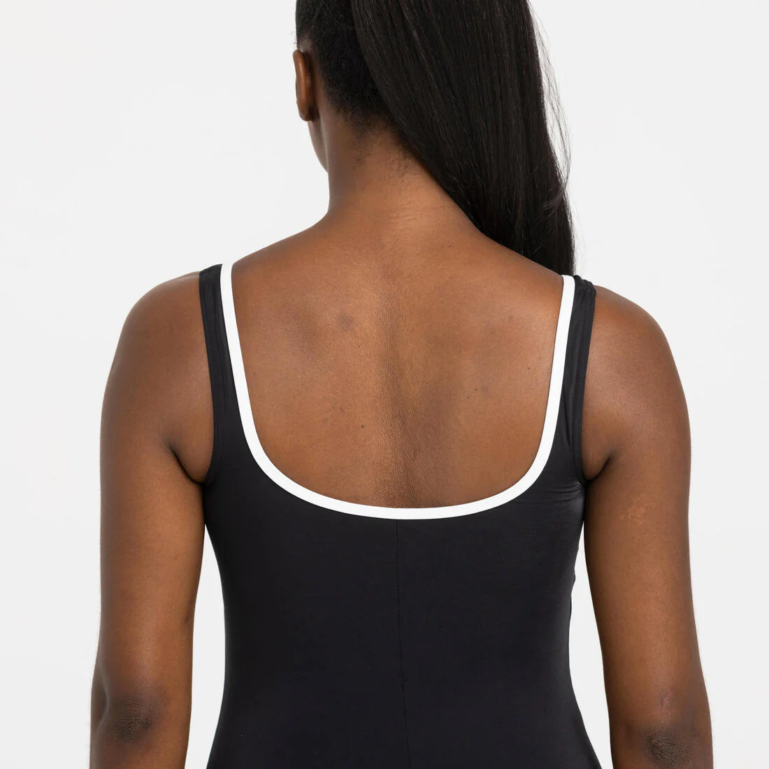 Traje de baño de natación tipo short con cierre negro para mujer Heva - Image 5