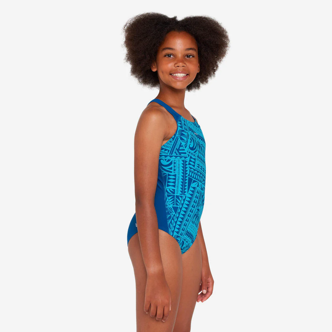 Traje de baño de natación turquesa para niña y adolescente 500 Kamyleon Fatu - Image 3