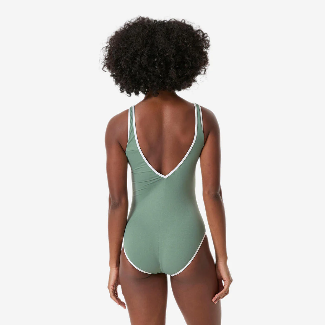 Traje de baño de natación verde salvia para mujer Virginia Lurex - Image 4