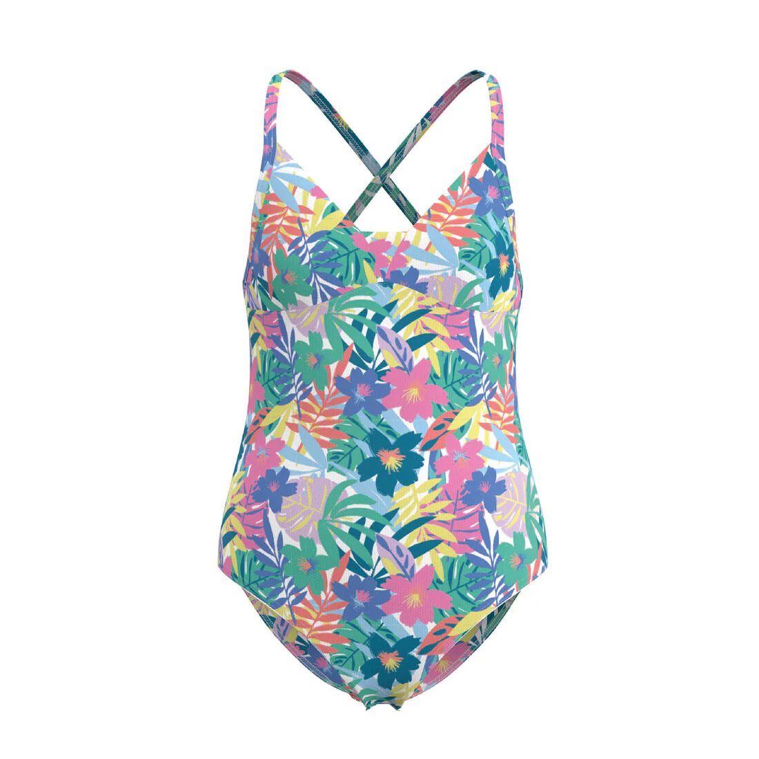 Traje de baño de surf con tirantes cruzados verde para niña 500 Caly - Image 7