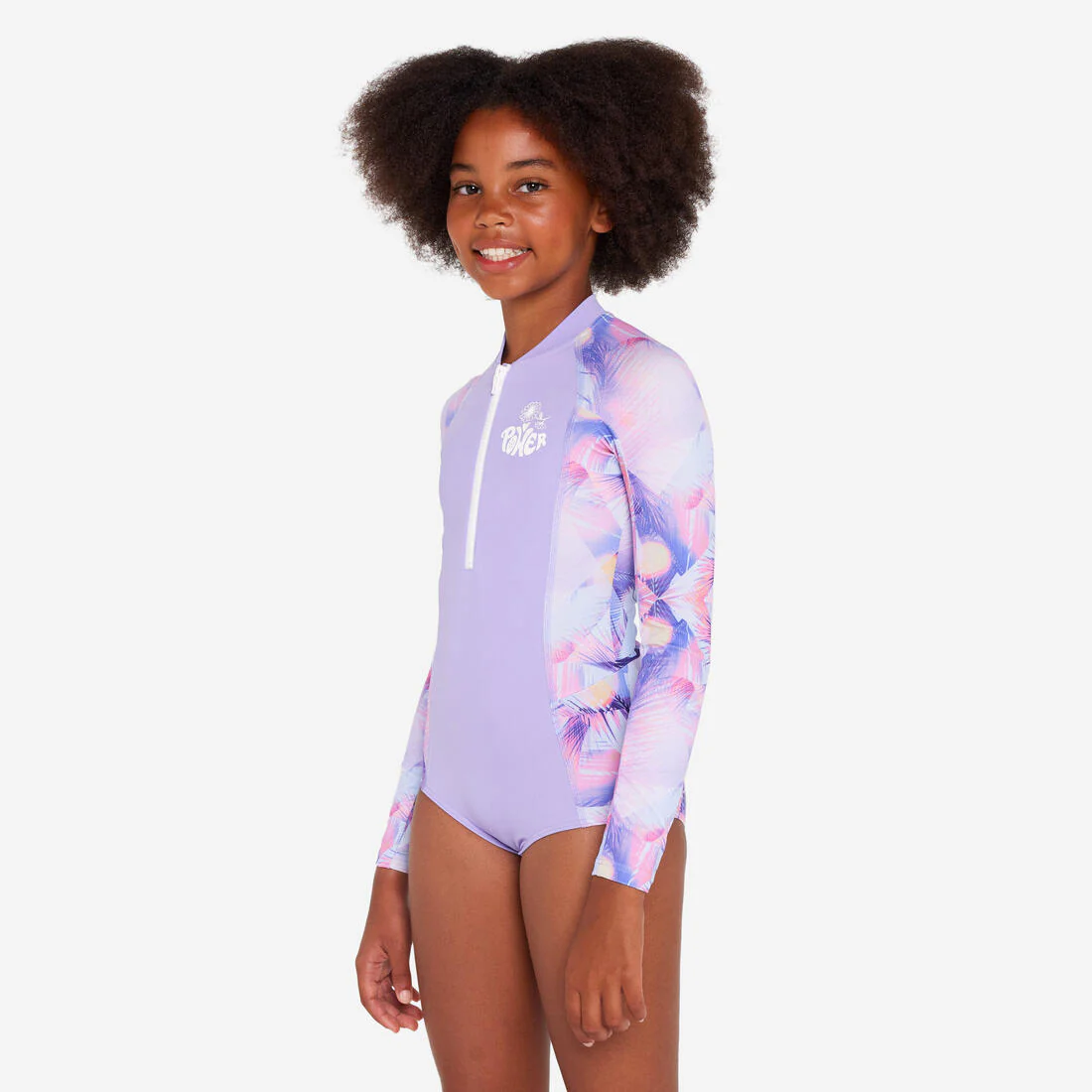 Traje de baño de surf de manga larga con cierre frontal para niña 500 Lucy - Image 3