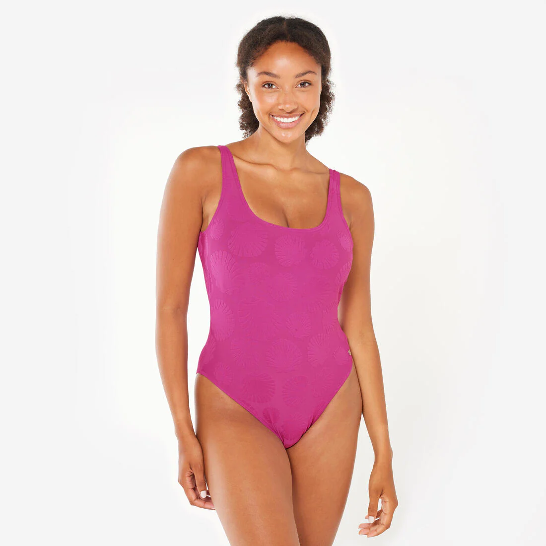 Traje de baño de surf violeta texturizado para mujer Aurely