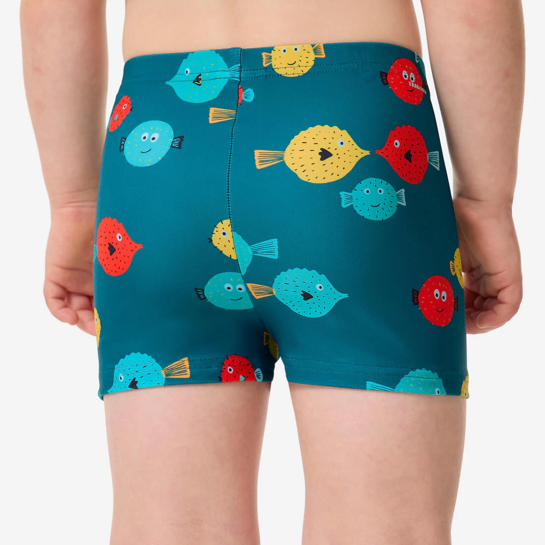 Traje de baño tipo bóxer azul oscuro con estampado de sabana para bebés - Image 7
