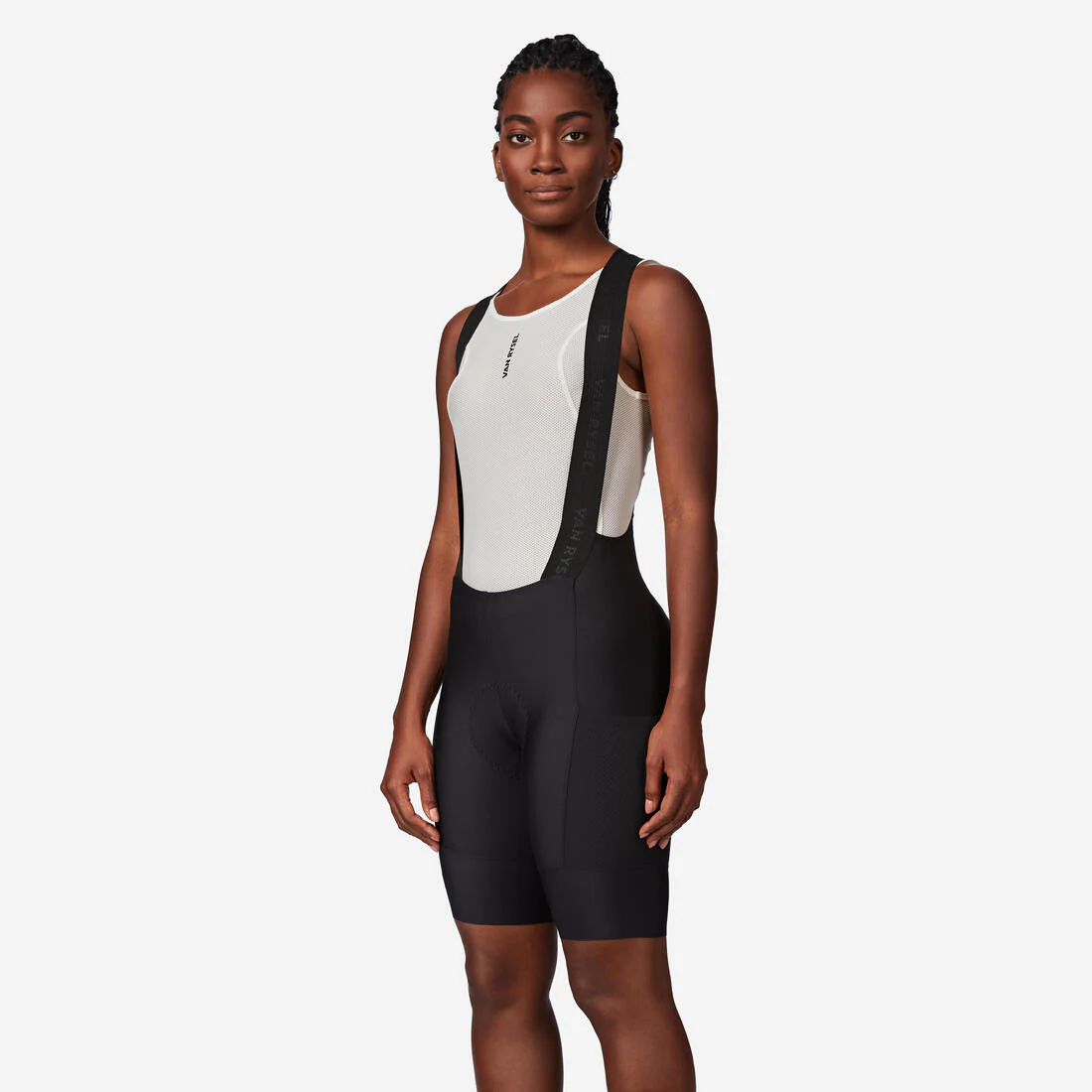 Traje de ciclismo EDR con tirantes negro para mujer - Image 6