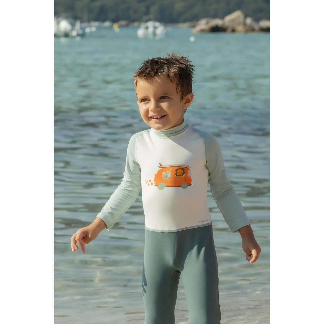 Traje de natación anti-UV de manga larga con estampado para bebés/niños - Image 20
