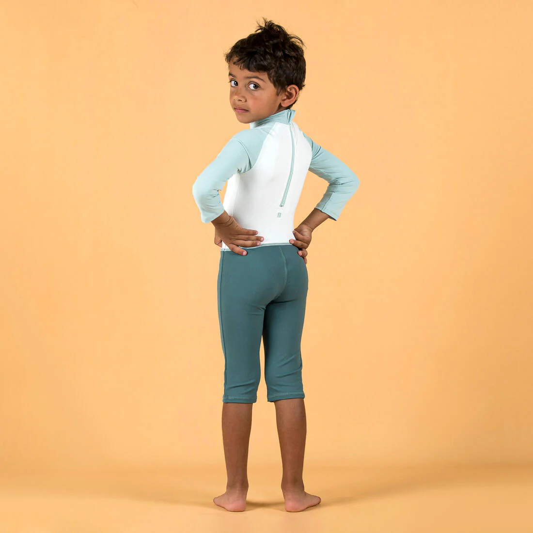 Traje de natación anti-UV de manga larga con estampado para bebés/niños - Image 3