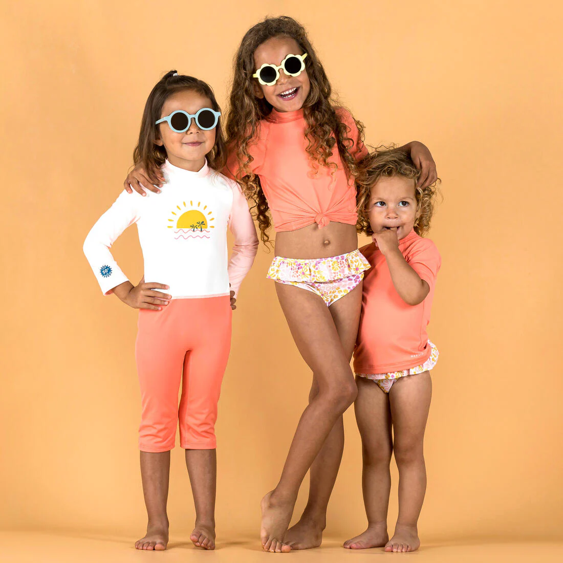 Traje de natación anti-UV de manga larga con estampado para bebés/niños - Image 7