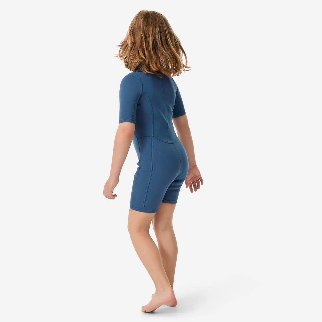 Traje de snorkel de neopreno de 2 mm azul marino para niños 100 - Image 3